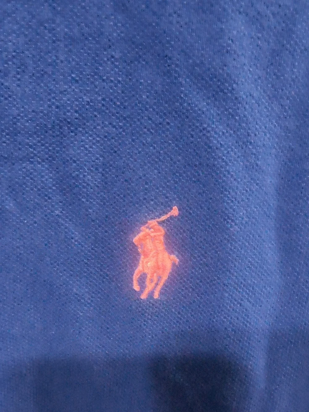 Polo by Ralph Lauren Blue Polo with Pink Pony Embroidery | Size XLT